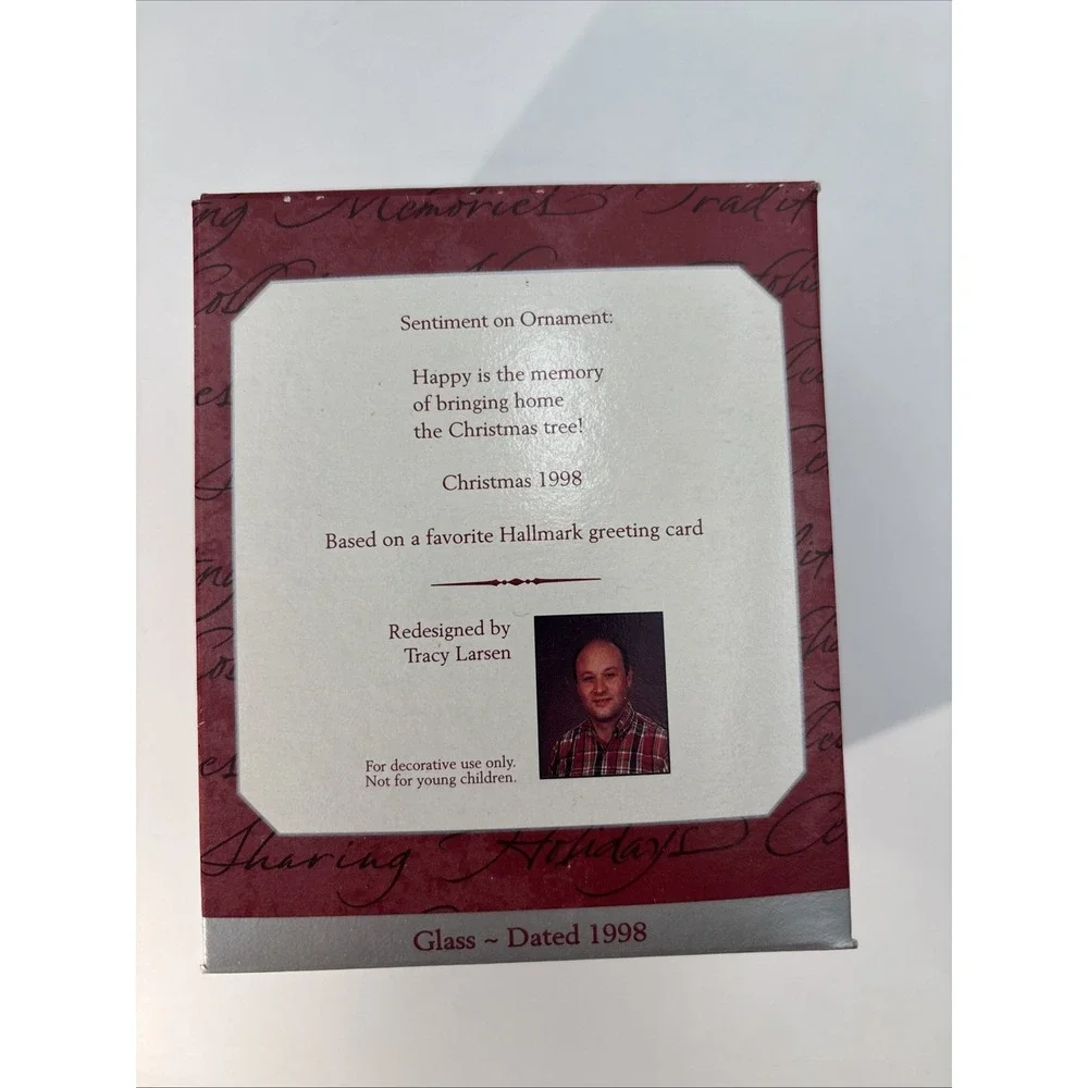 Vintage 1998 Hallmark‎ Keepsake Ball Ornament Memories Of Christmas NIB